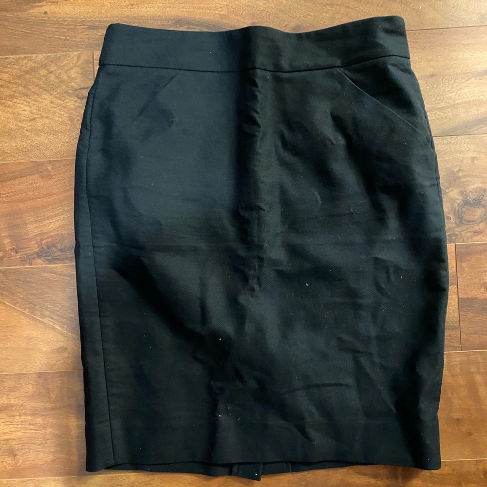 J crew black pencil skirt size 4